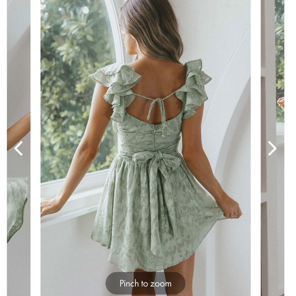 Green Dress - lace - Picture 4 of 4